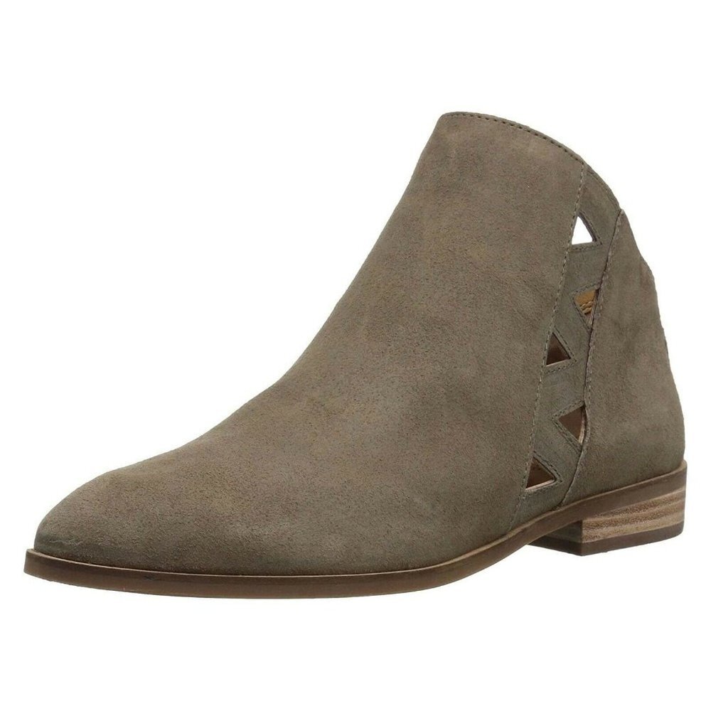 Lucky Brand Jakeela Womens Size 5.5 M Brown Ankle Boot Booties Leather Zip NEW
